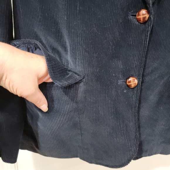Bridle and Bit Corduroy Jacket Dark Blue Riding Size 11 - Picture 3 of 16